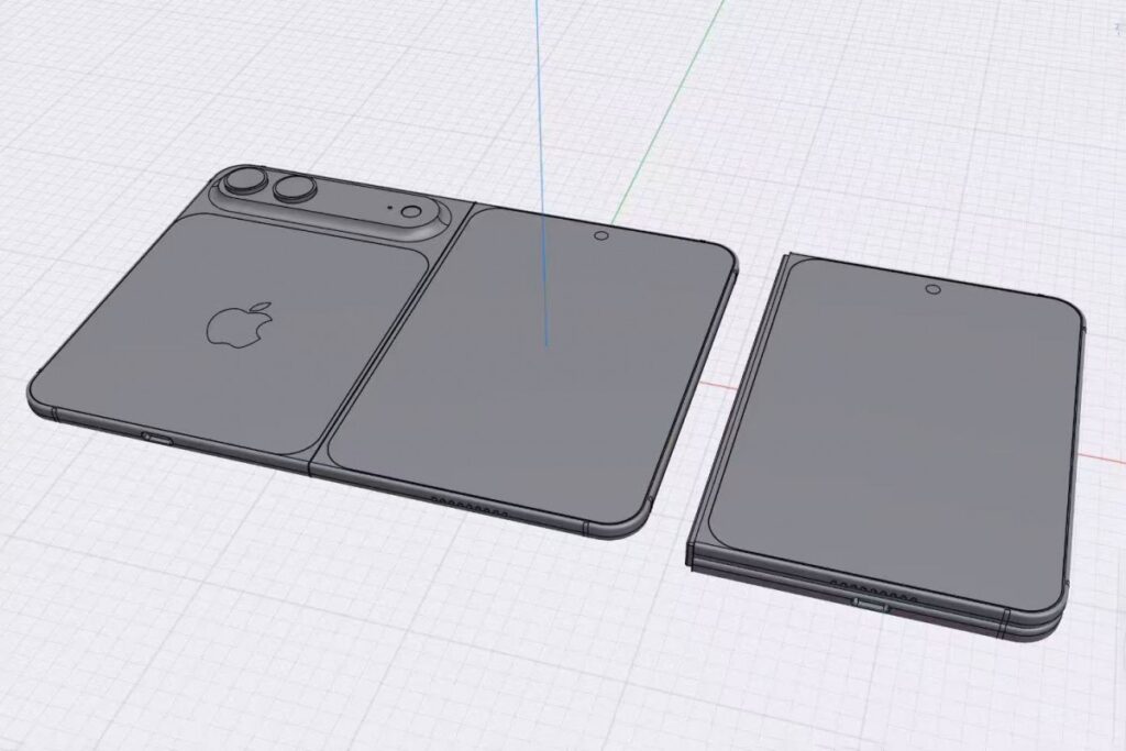 iphone-fold-cad-1024x683 تسريب تصميم iPhone Fold عبر صور CAD جديدة يكشف تفاصيل أول هاتف آيفون قابل للطي