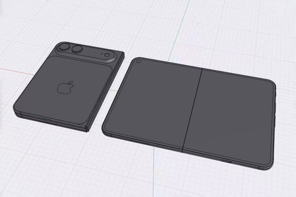 iphone-fold-cad2-1024x682 تسريب تصميم iPhone Fold عبر صور CAD جديدة يكشف تفاصيل أول هاتف آيفون قابل للطي