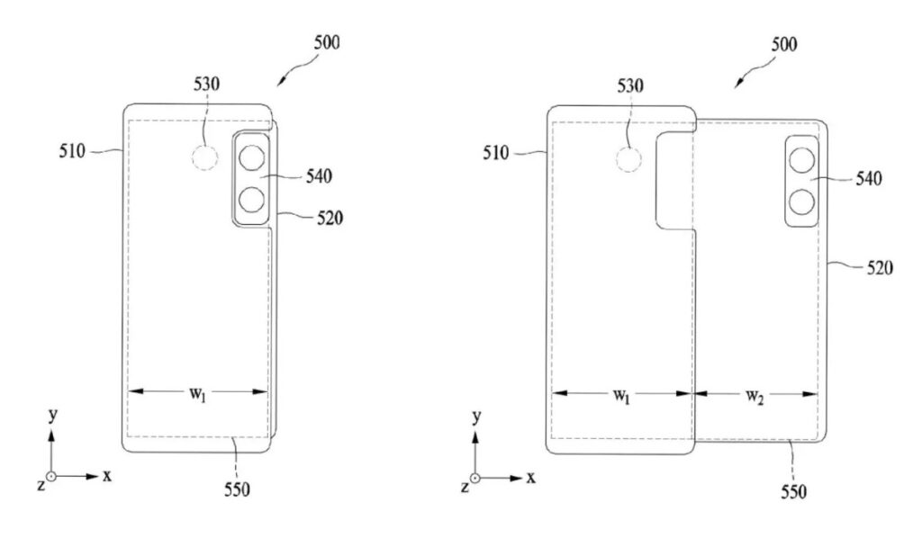 samsung-rolle-phone-1024x598 براءة اختراع سامسونج تكشف عن هاتف المستقبل بشاشة قابلة للسحب وكاميرا متحركة